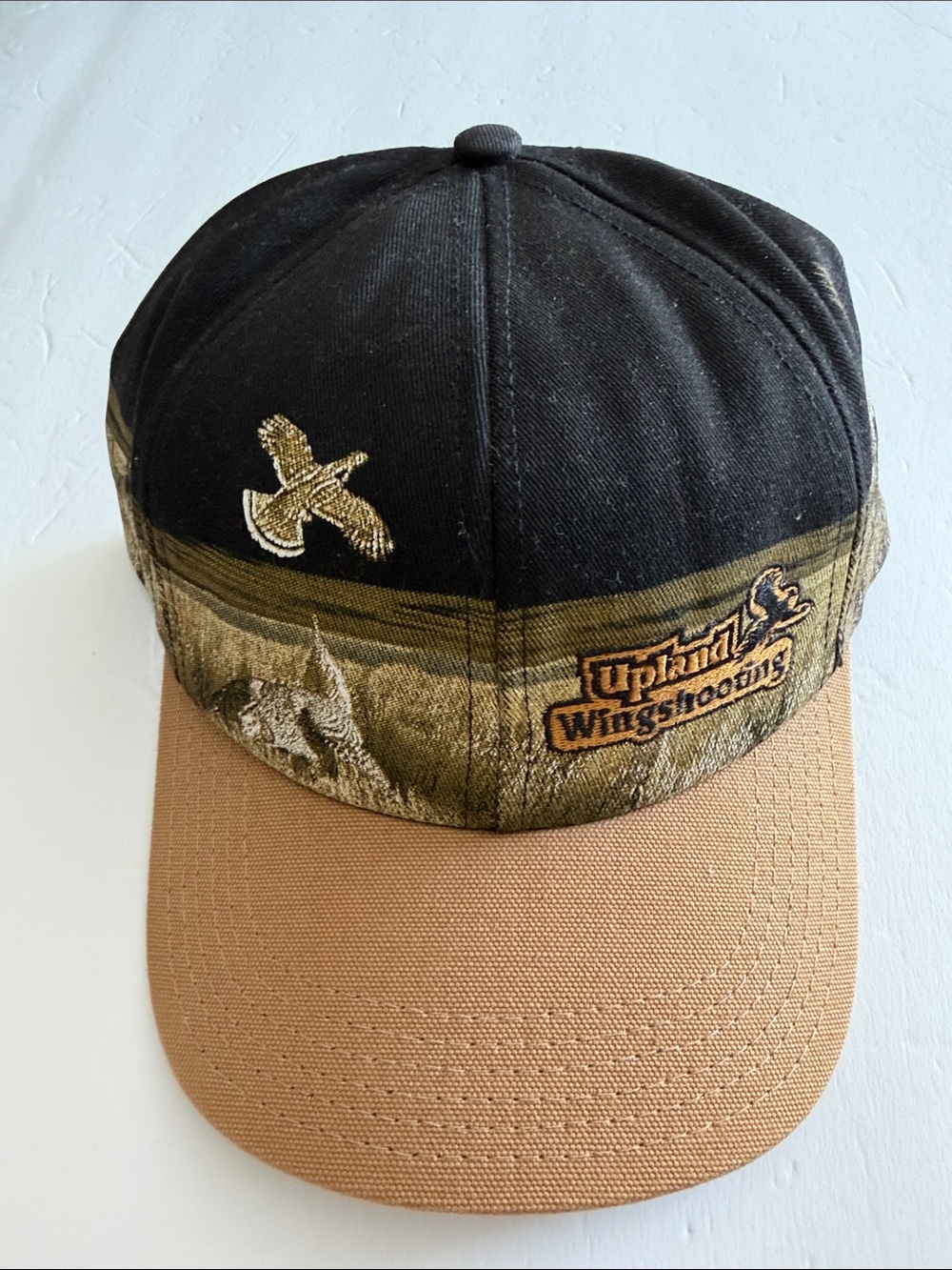 Upland  WingShooting baseball hat with pheasants, man & dog